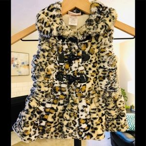 Little Lass Cheetah Print Vest, New Condition